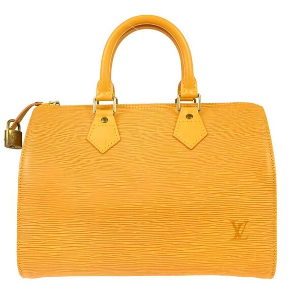 Louis Vuitton Yellow Epi Speedy 25 Handbag